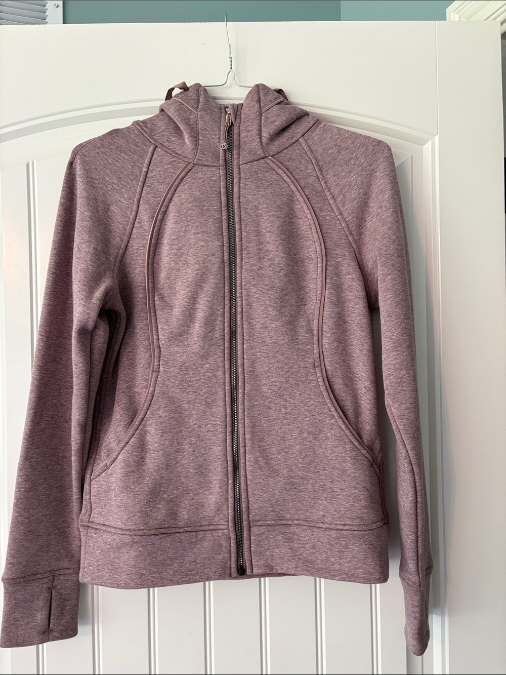 lululemon athletica Heathered Mauve Zip-Up Hoodie